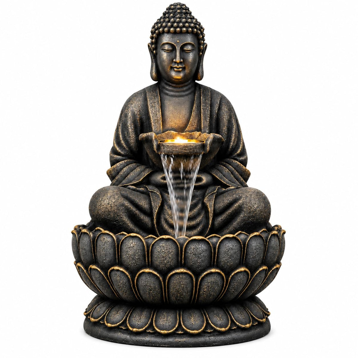 Meditating Buddha Water Fountain