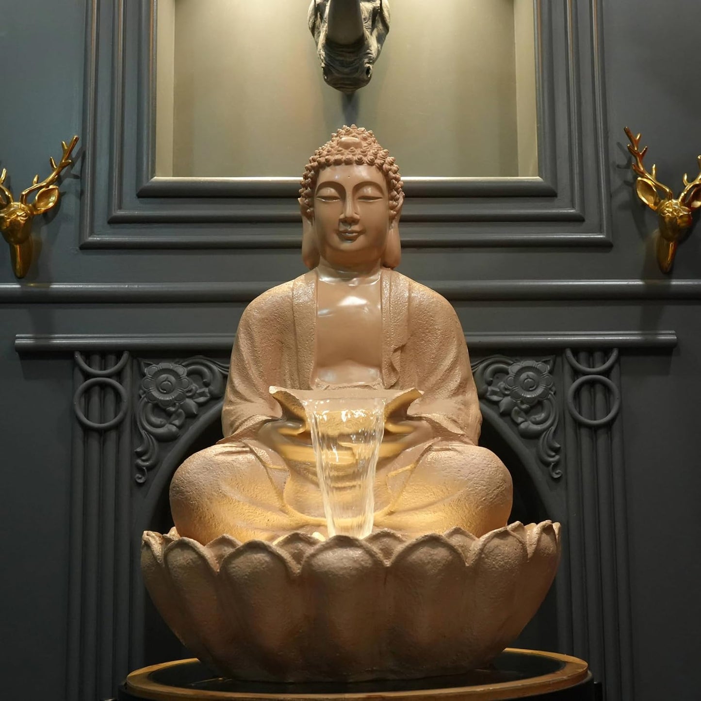 Kamal Buddha Water Fountain (Beige)
