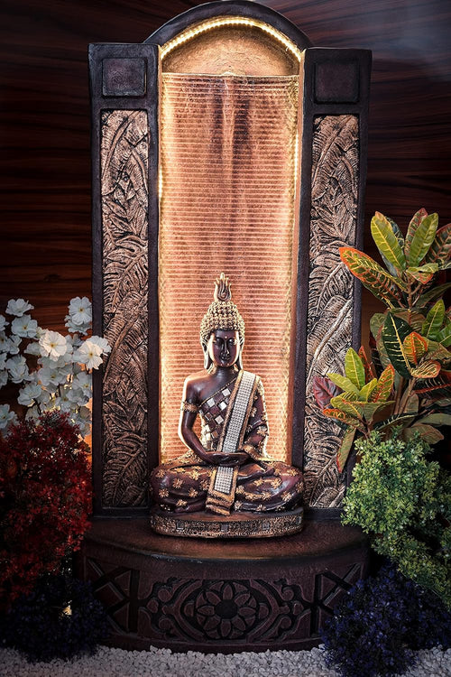 Slate 4 Feet Buddha Water Fountain (Multiple Colours Available)