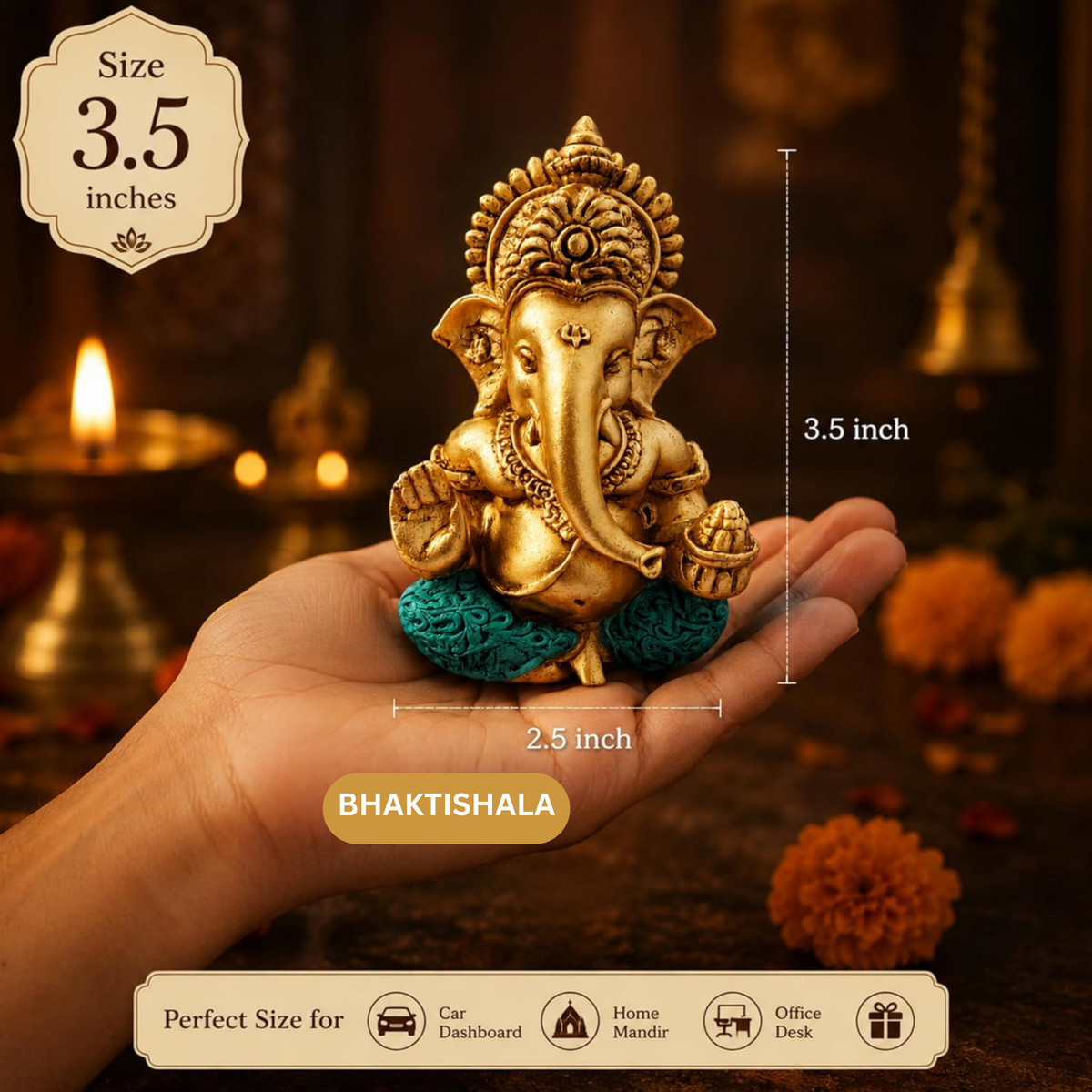 Lord Ganesha | Antique Gold
