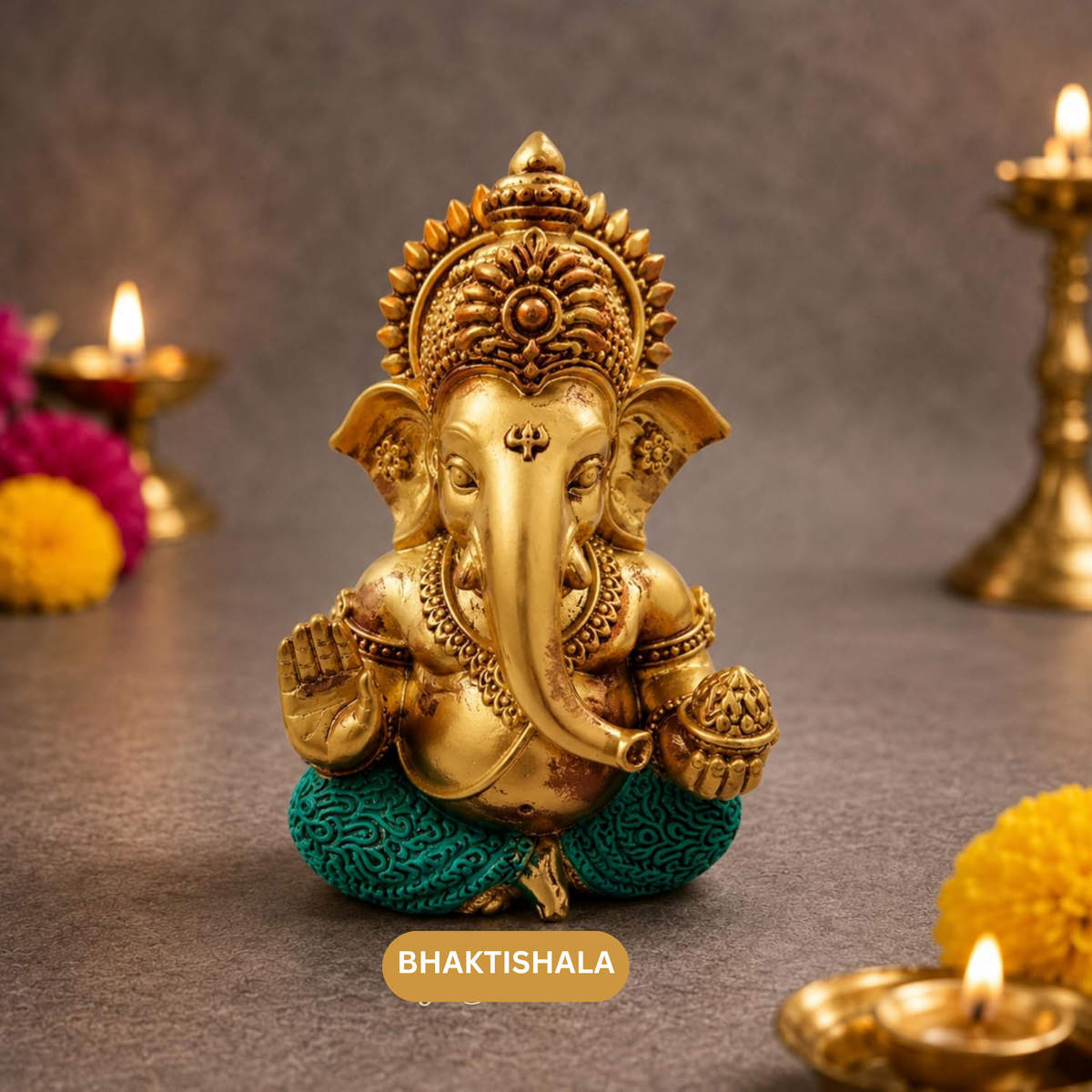 Lord Ganesha | Antique Gold