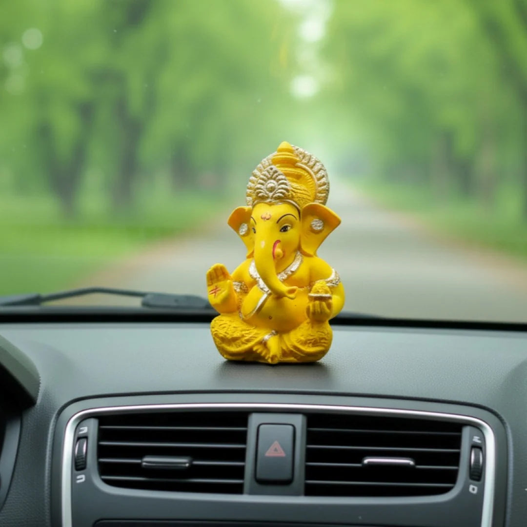 Haldi-Toned Yellow Ganesha