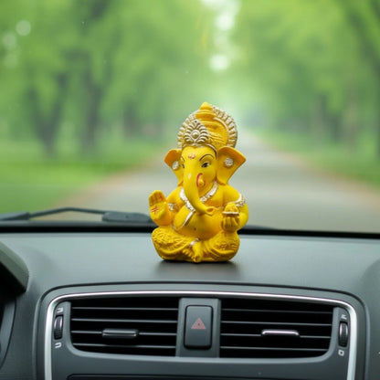 Haldi-Toned Yellow Ganesha