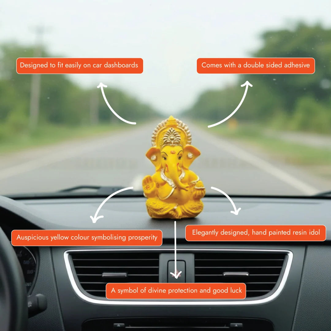 Haldi-Toned Yellow Ganesha