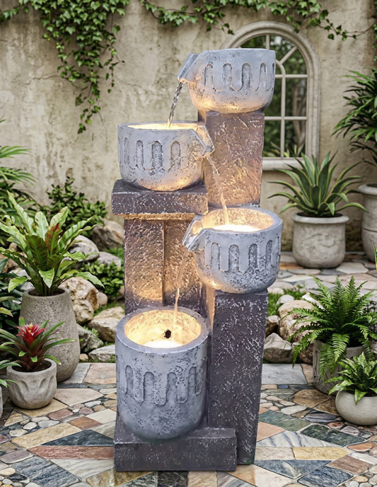 3 Diyas Water Fountain