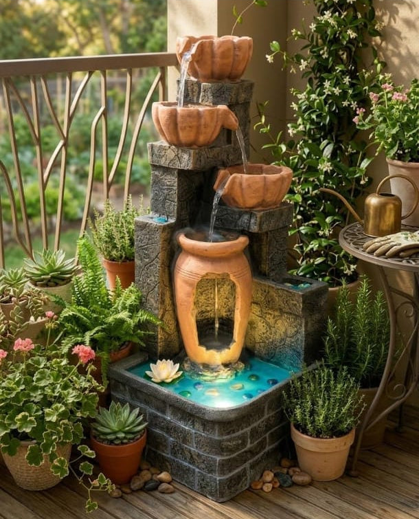 3 Diyas Water Fountain
