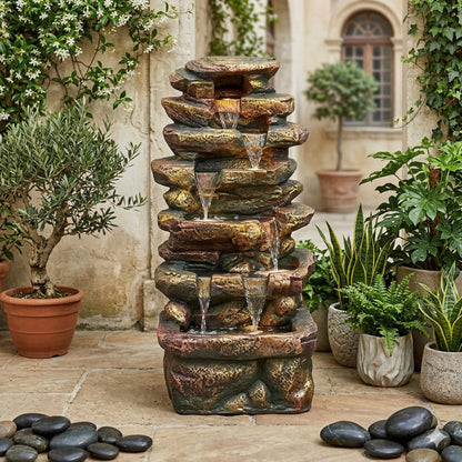 Brown Colour Racks Design Water Fountain