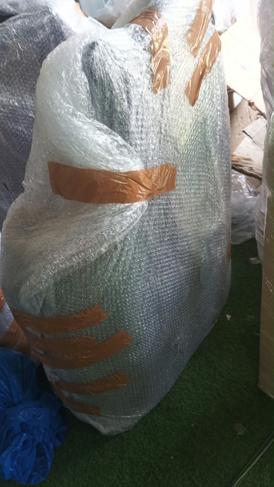 Sealed water fountain package ready for dispatch