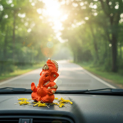 Blessing Ganesha | Orange & Golden