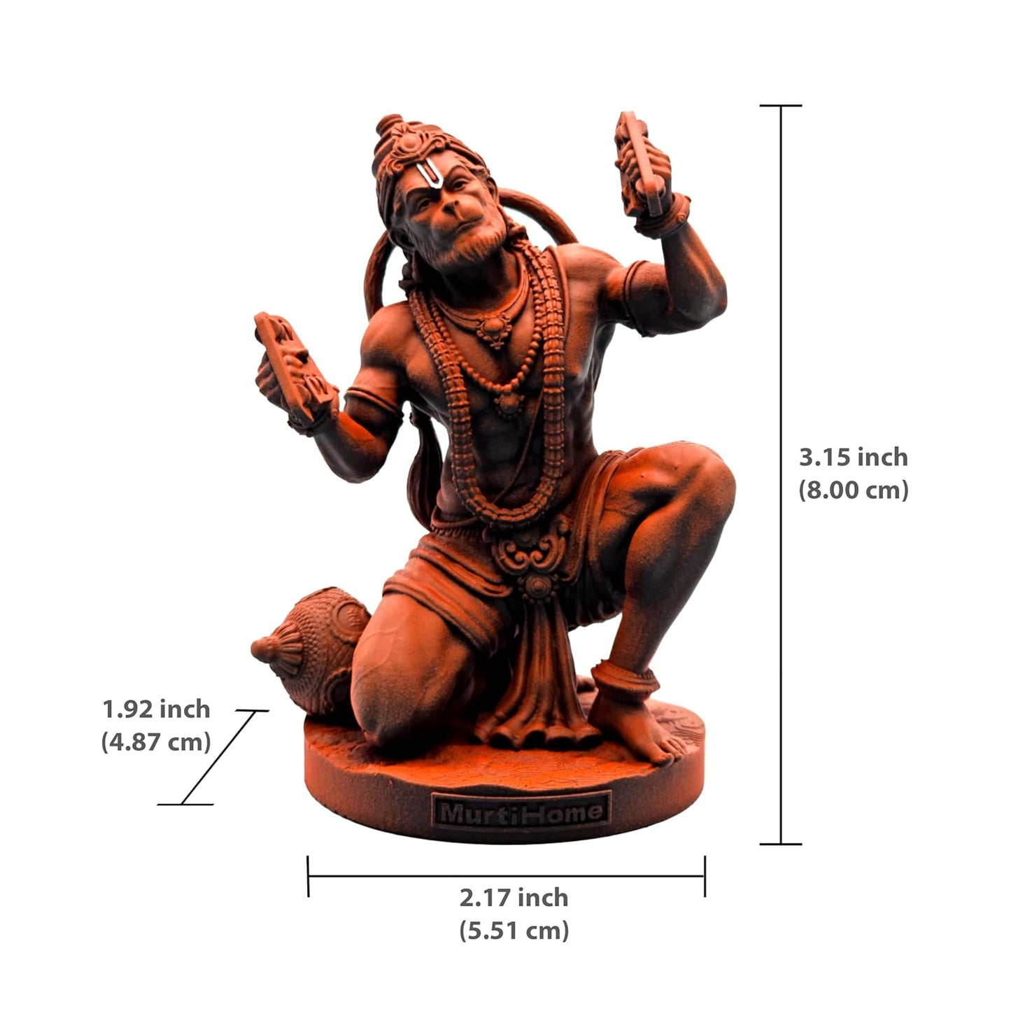 Ram Rasik Hanuman Idol - Sindoor