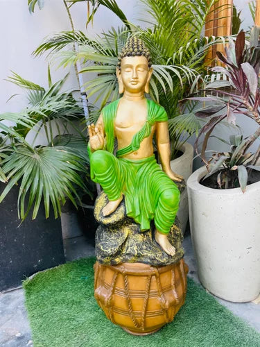 Sitting Buddha Statues in Matte Finish  (2Ft)